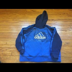 Adidas Boys Blue Sweatshirt Hoodie Size 6